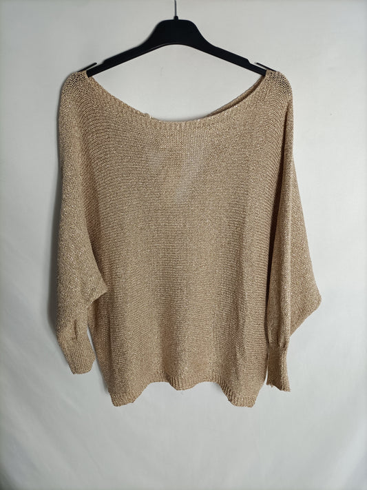 OTHERS. Fine gold sweater YOU (S/M)