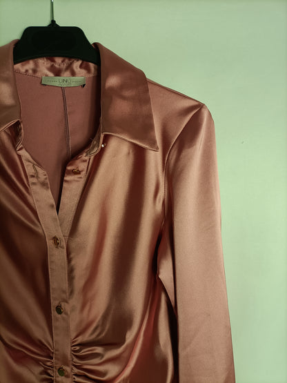 LINÚ. Vestido midi satinado T.s