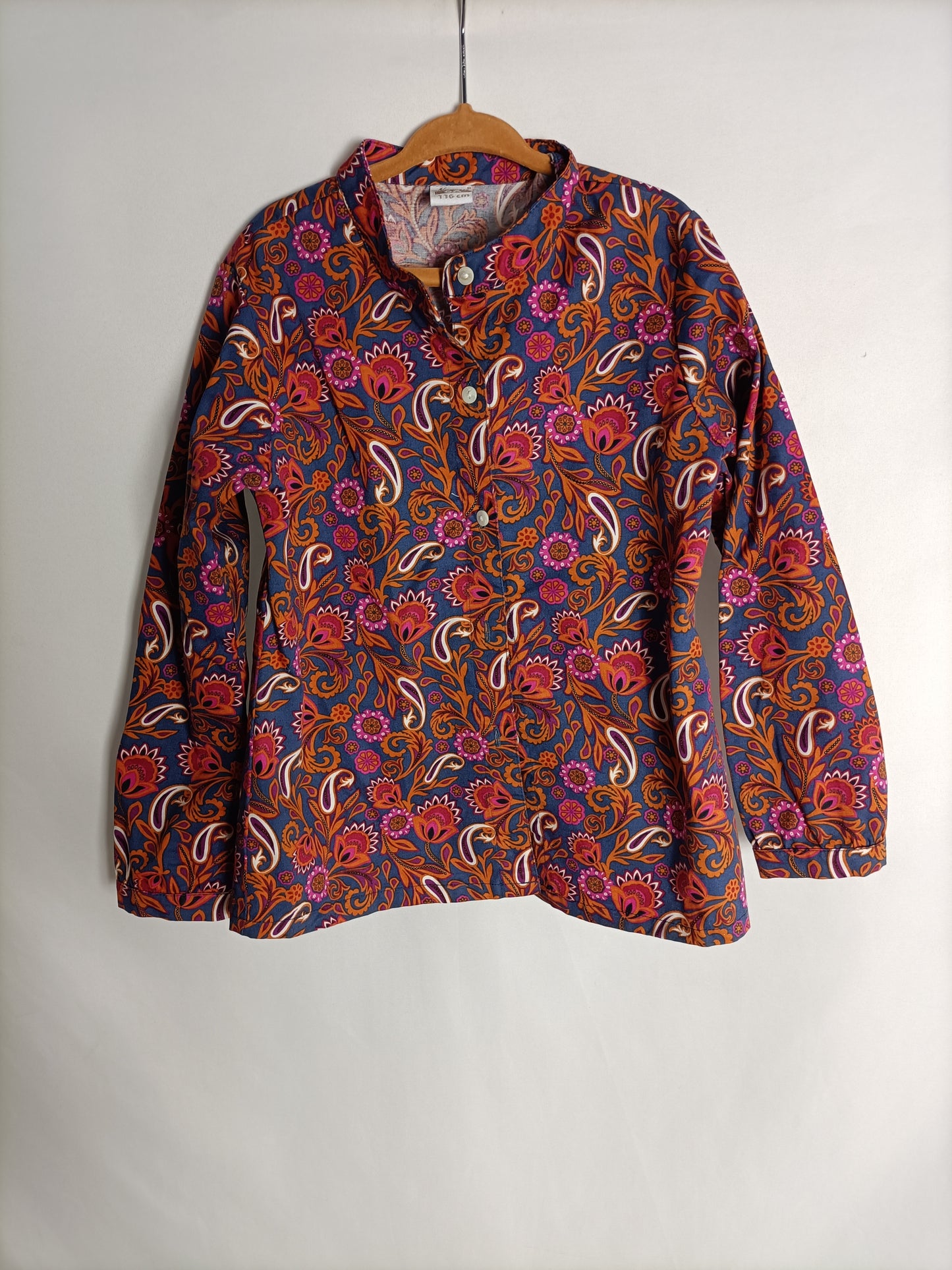 NEWNESS. Blue printed shirt, size 6 years