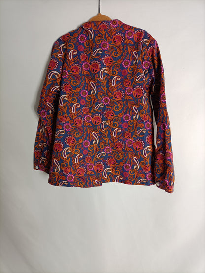 NEWNESS. Blue printed shirt, size 6 years