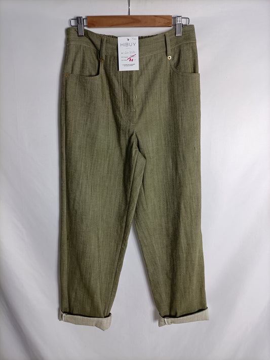 MOMONI. Heathered green trousers. Size 42