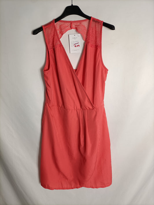 AMICHI. Vestido coral encaje. T M