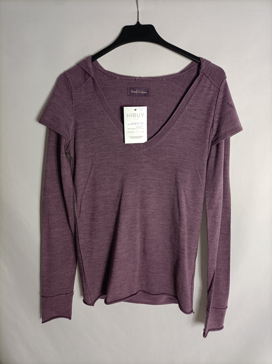 ZADIG &amp; VOLTAIRE. Ts fashionable hooded sweater