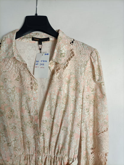 MAJE. Vestido corto flores T.36