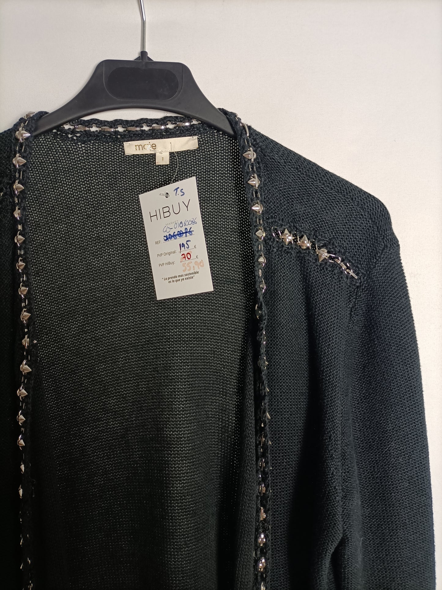 MAJE. chaqueta punto cadena T.s