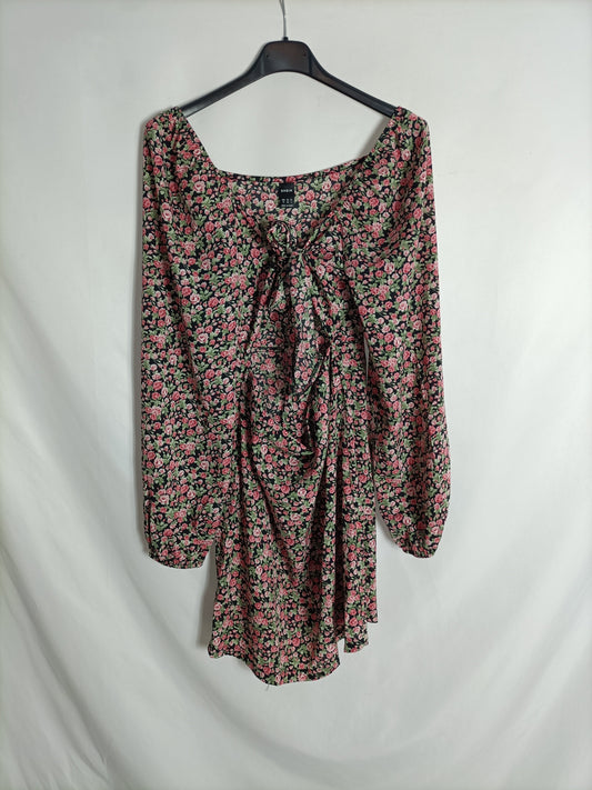 SHEIN. Black floral dress TM