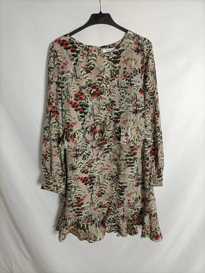 LAMORENA. Beige floral dress TM