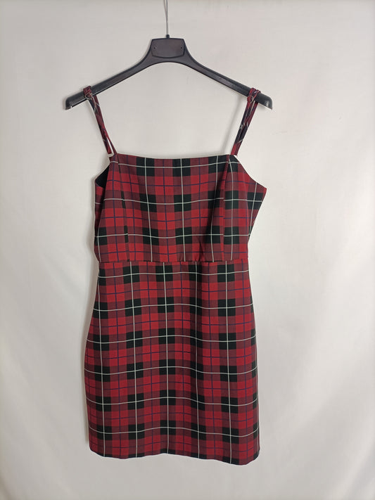 OTHERS. Burgundy checked dress Your(s)