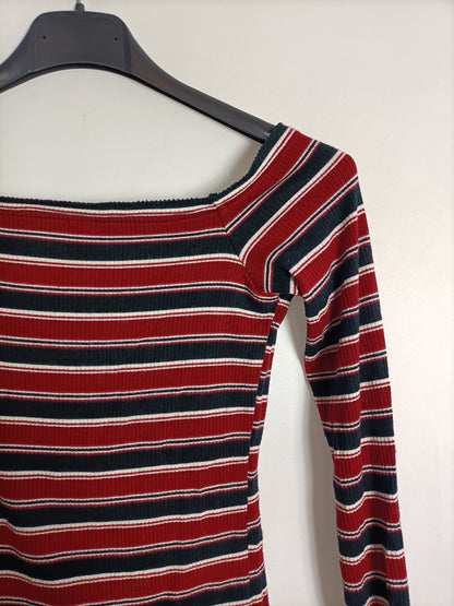 BERSHKA. Camiseta rayas T.s