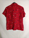 OSCAR. Blusa roja estampado floral t. 38