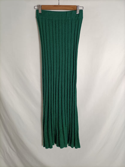 MI&amp;CO. Bottle green knit skirt tS