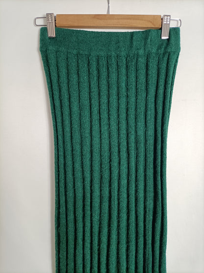 MI&amp;CO. Bottle green knit skirt tS