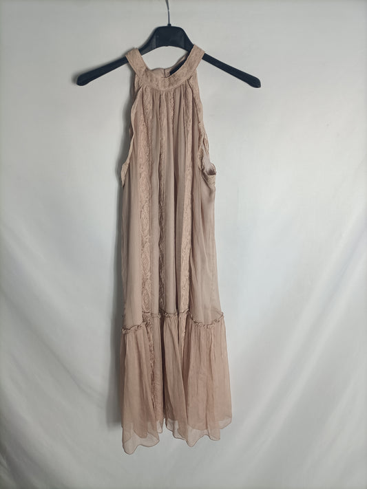 ZARA. Pink lace Ts dress