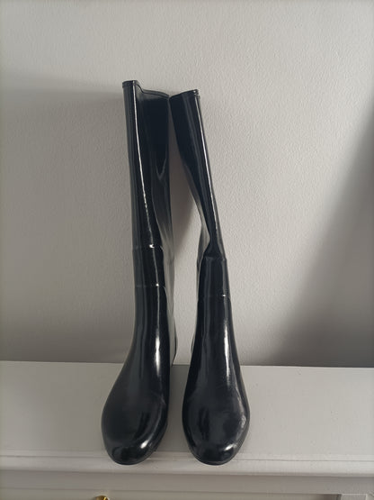 GIOSEPPO. Black rain boots, size 38