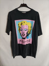 PULL&BEAR. Camiseta gris "Andy Warhol" T.m