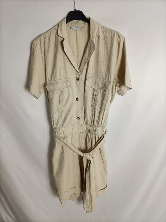 MANGO. Mono beige sahariano T.s