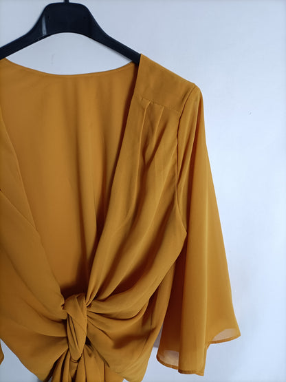 BIMANI. blusa lazada mostaza T.m