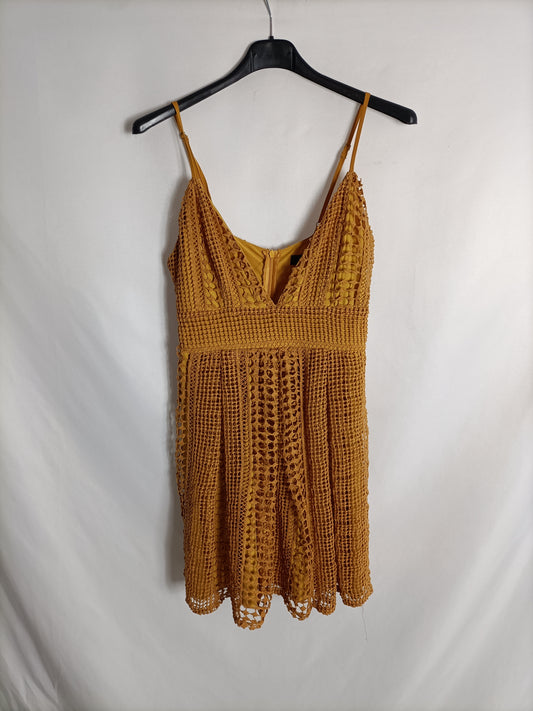 MISSGUIDAD. Vestido corto encaje T.36