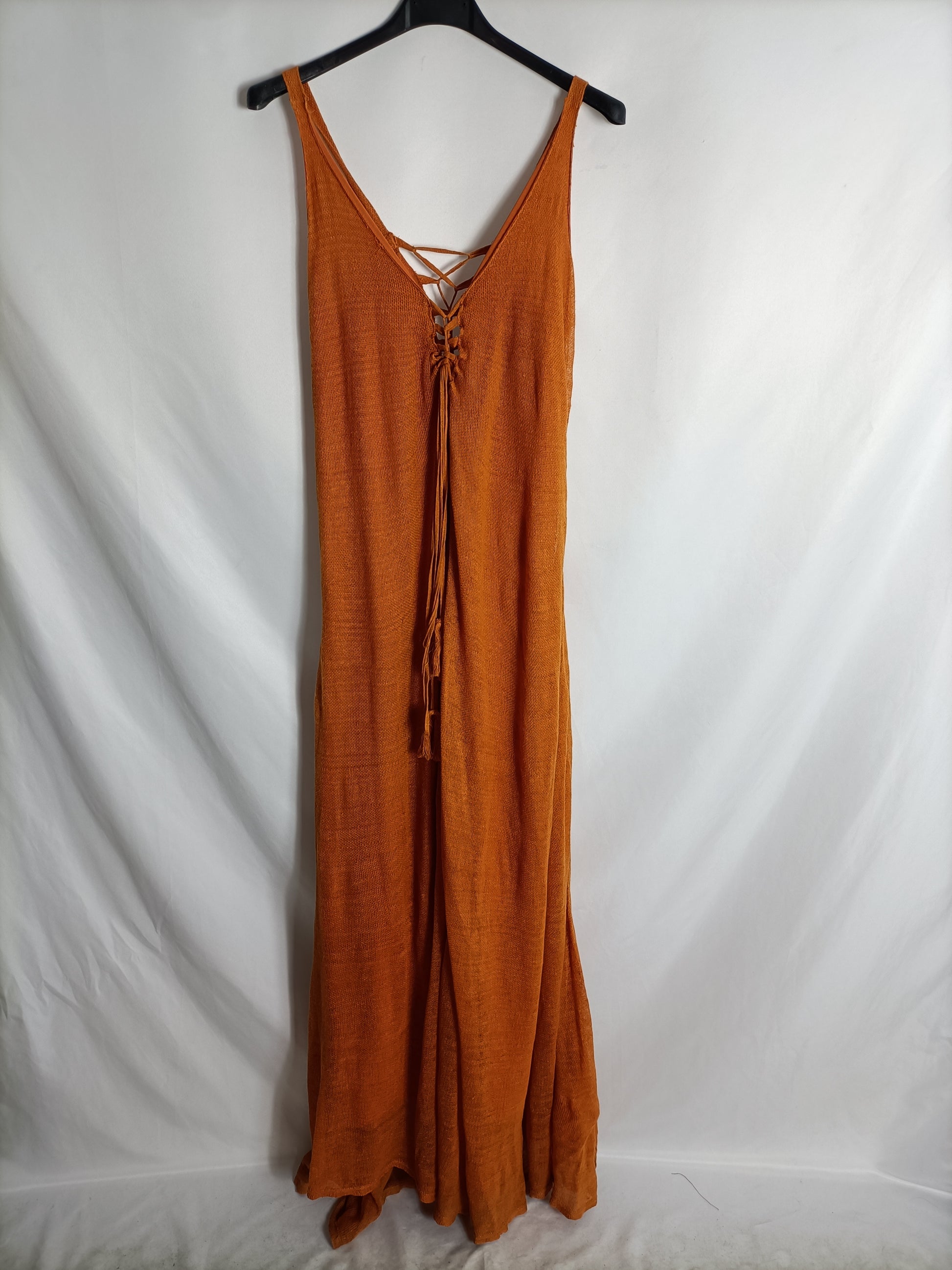 Long orange dress Tm – Hibuy market - Main Image