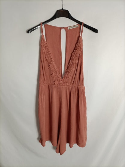 PULL&BEAR. Mono rosa encaje T.m