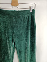 AZALEA. Pantalón terciopelo verde TU(S)