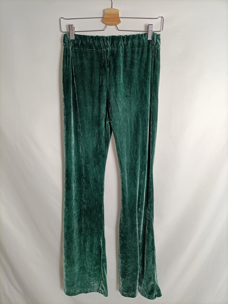 AZALEA. Pantalón terciopelo verde TU(S)