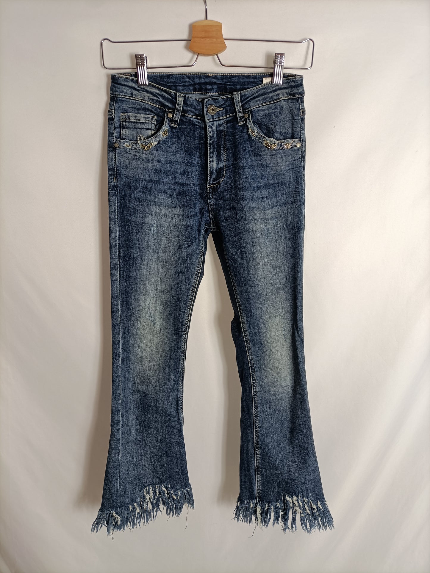 OTRAS. Pantalón denim deshilachado T.s