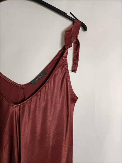 AZALEA.Top burdeos satinado TU(s)