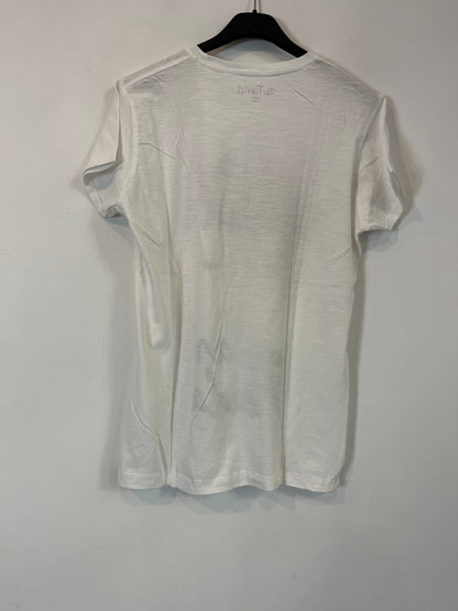 TEE TREND. Camiseta blanca slogan. T L (M)