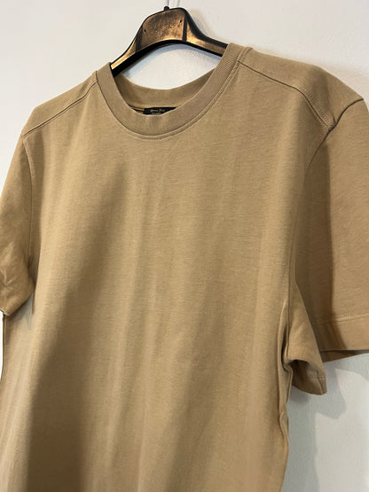 MASSIMO DUTTI. Camiseta básica tostado. T S