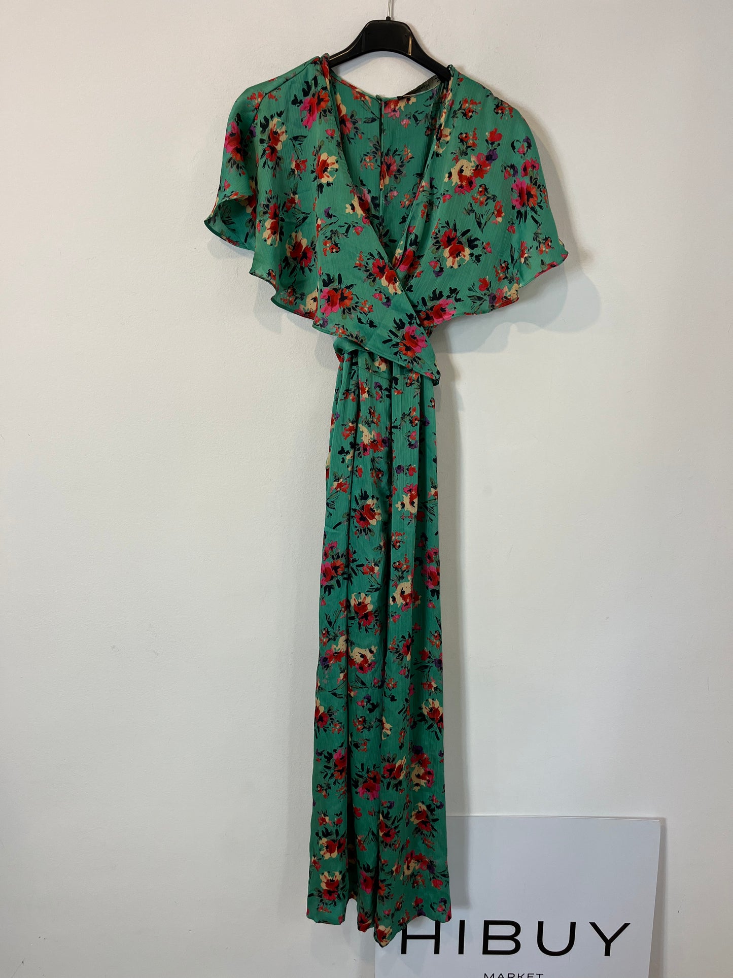 ZARA. Mono estampado flores satinado. T M