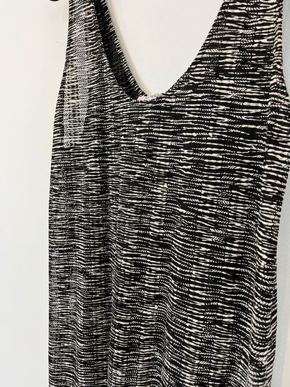 ZARA. Vestido midi flecos. T S