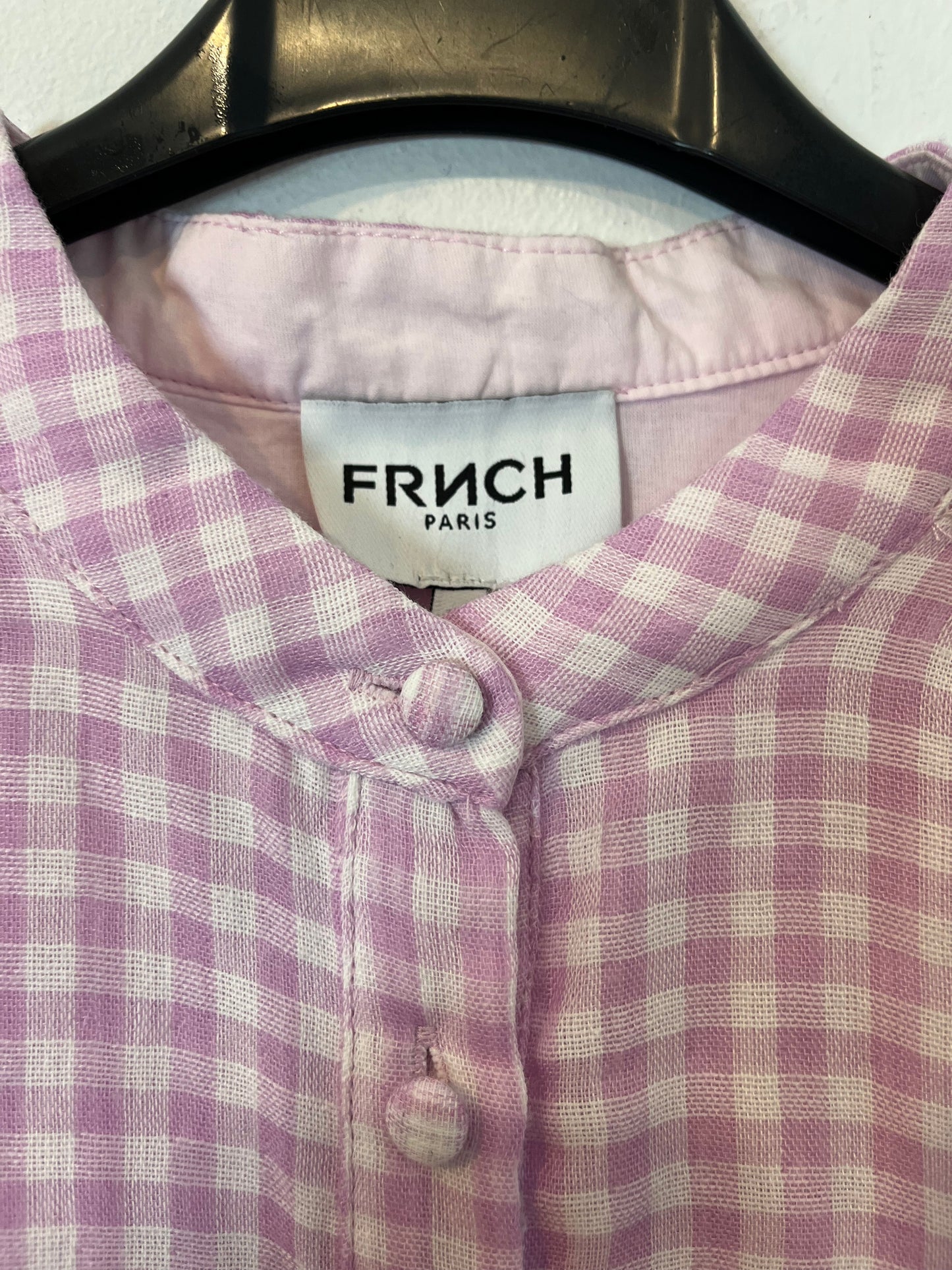 FRNCH. Vestido corto rosa cuadros. T XS