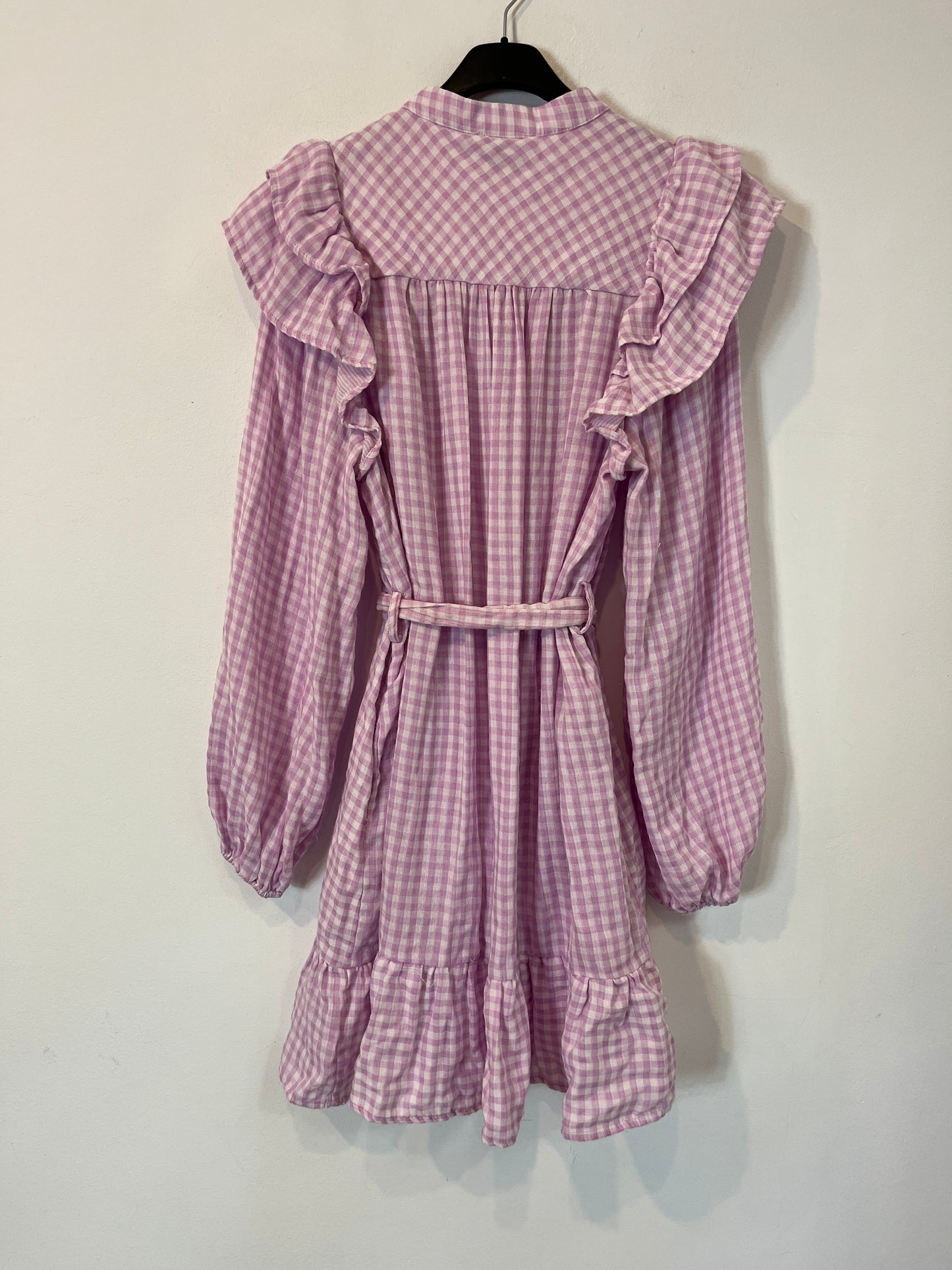 FRNCH. Vestido corto rosa cuadros. T XS