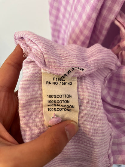 FRNCH. Vestido corto rosa cuadros. T XS