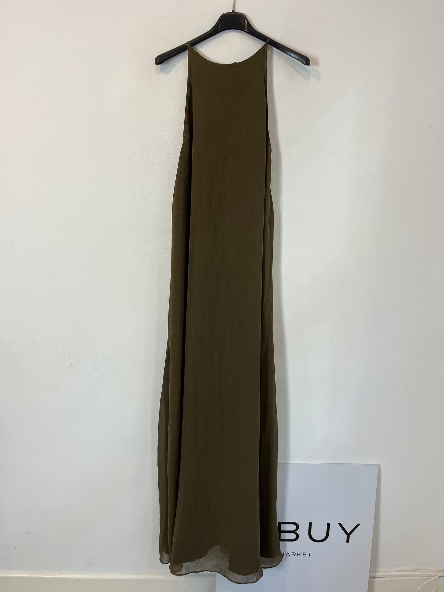 PARFOIS. Vestido largo halter fluido. TU (S/M)