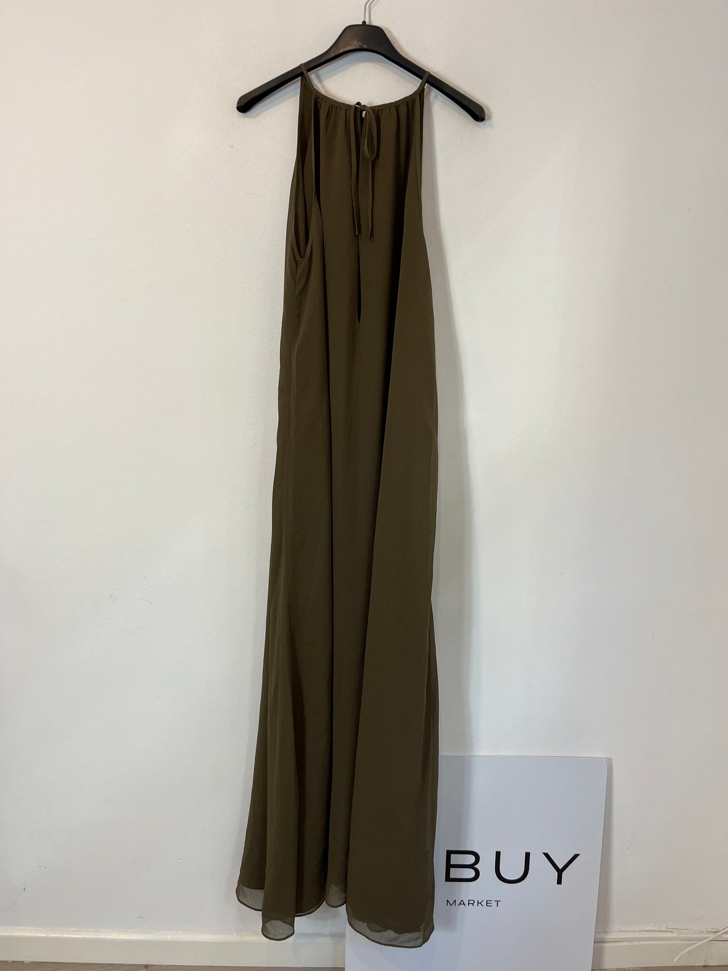 PARFOIS. Vestido largo halter fluido. TU (S/M)