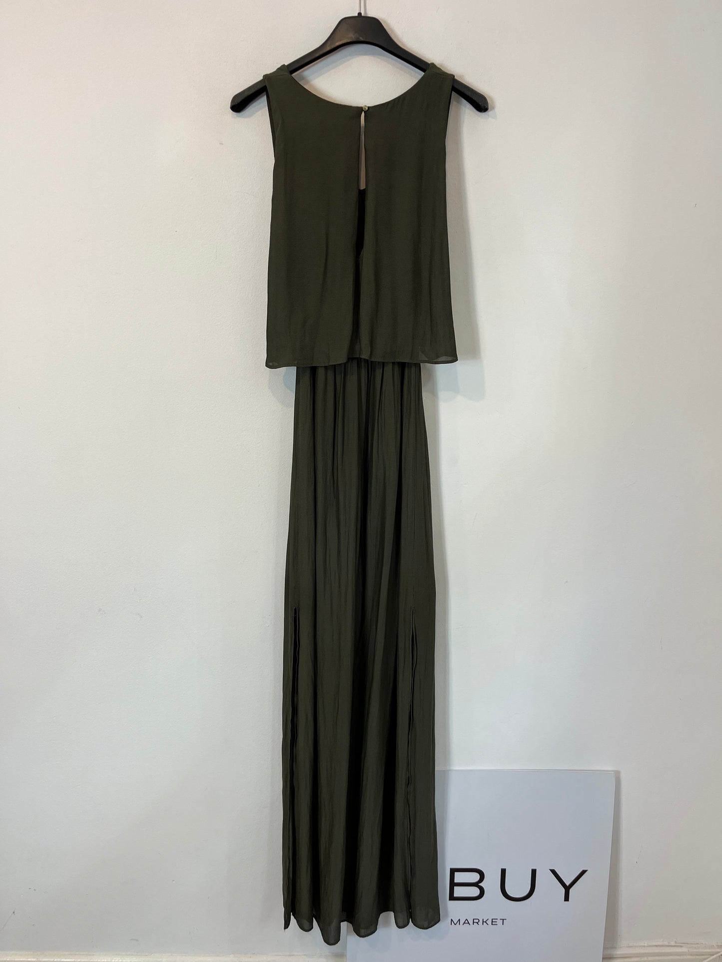 ZARA. Flowing khaki long dress. Size XS
