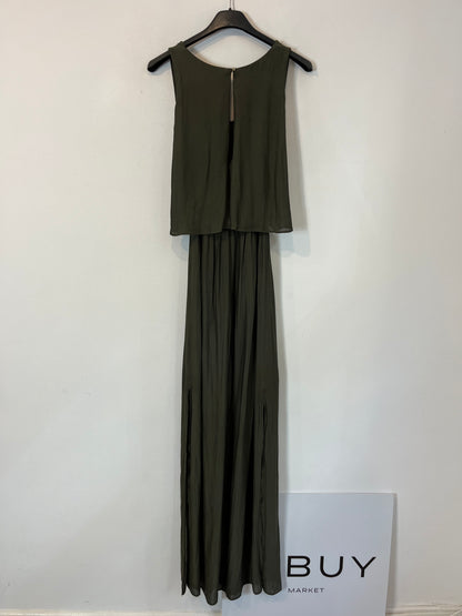 ZARA. Flowing khaki long dress. Size XS