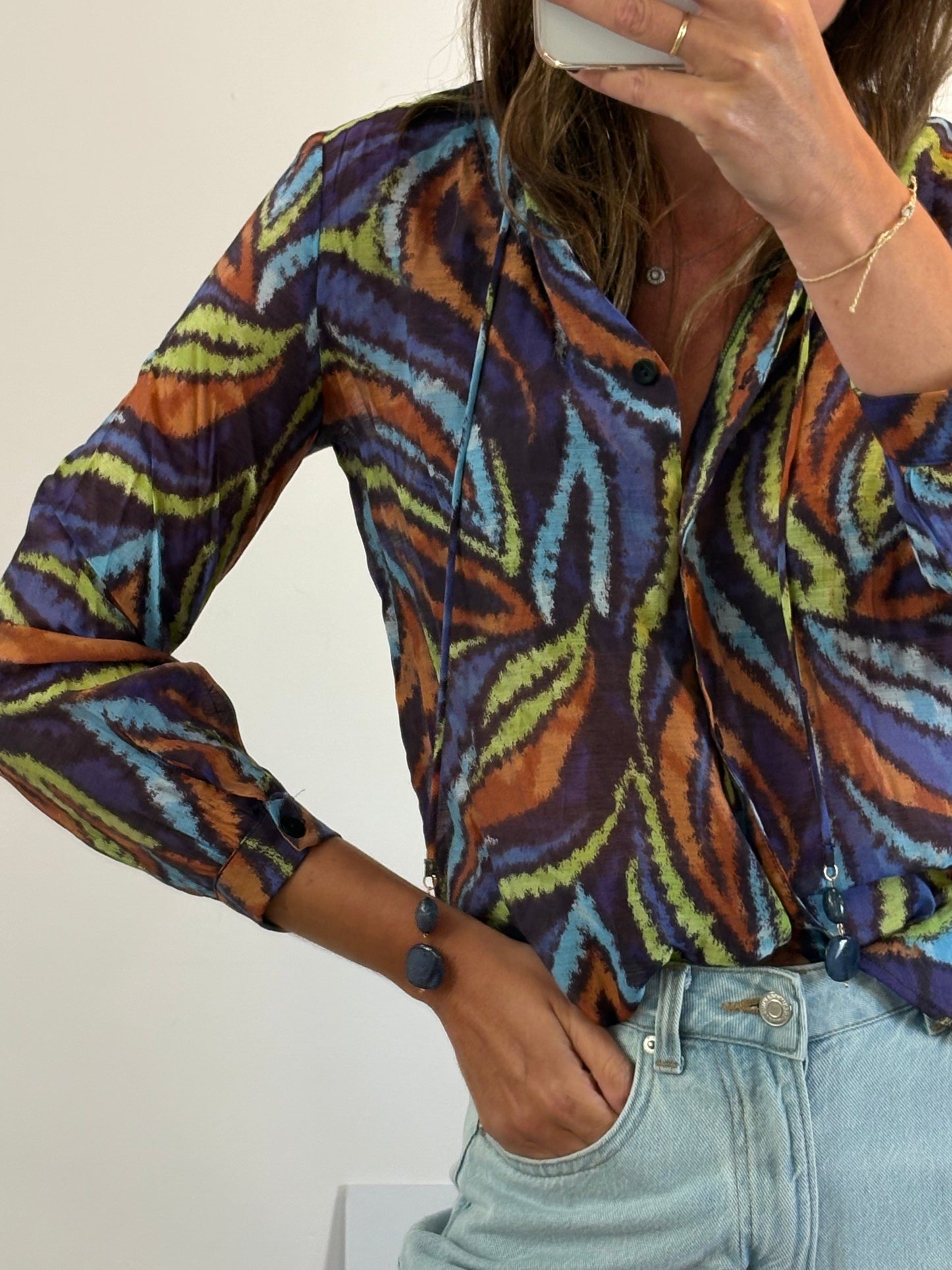 OTHER. Colorful printed blouse. TS