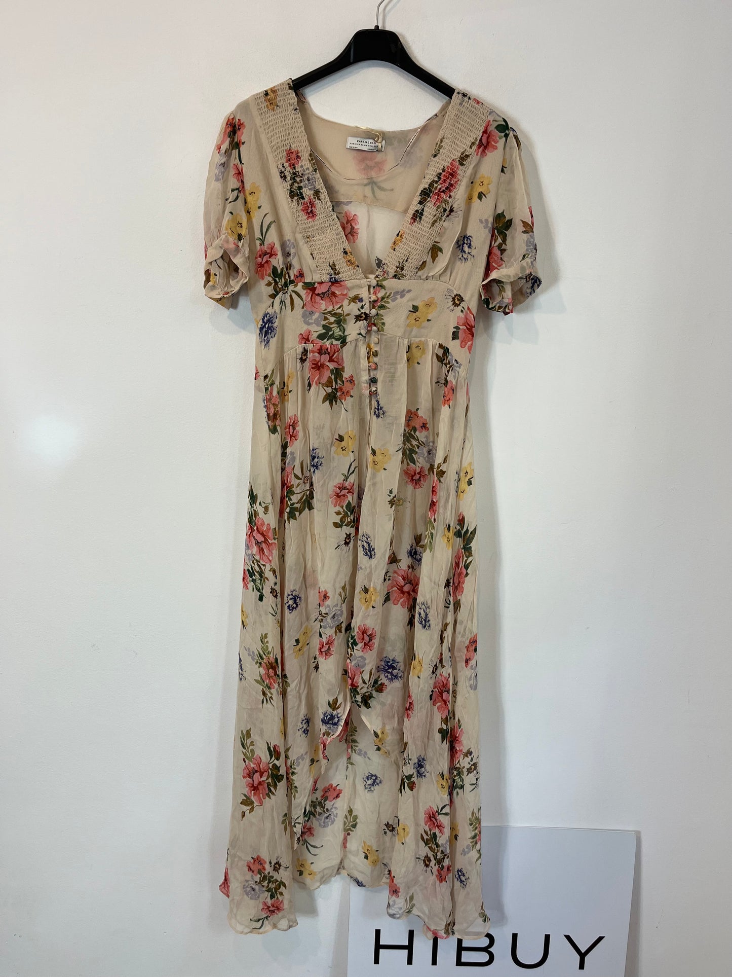 ZARA. Kaftán/Kimono estampado flores. T XS