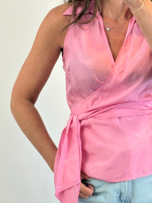 C2C. Blusa seda cruzada. T M