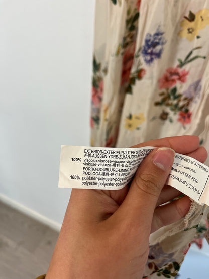 ZARA. Kaftán/Kimono estampado flores. T XS