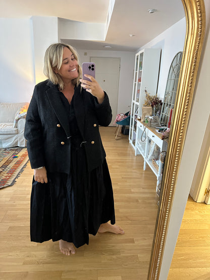 NEW LOOK CURVES. Black tweed blazer T.52