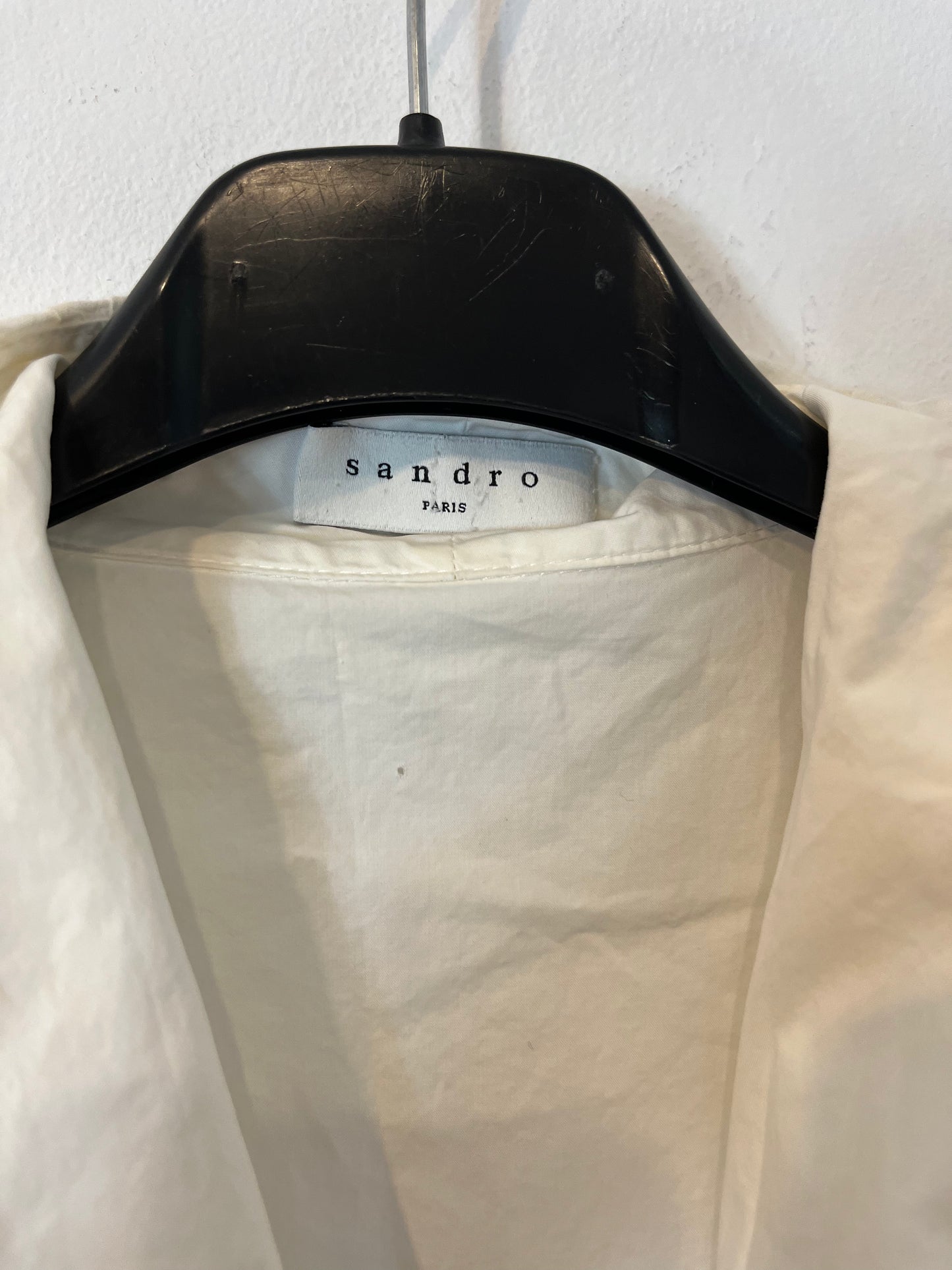 SANDRO. Embroidered white blouse. T 2 (M)