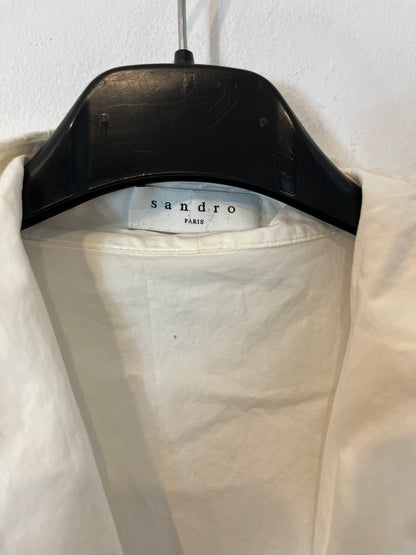 SANDRO. Embroidered white blouse. T 2 (M)