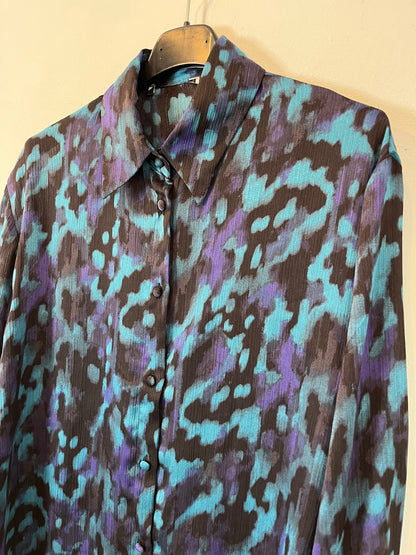OTHERS. Blue printed blouse. TS