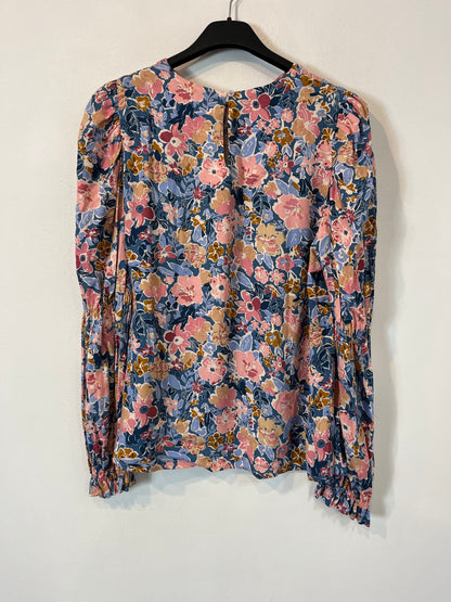 OTHER. Floral print blouse with shoulder detail. TS