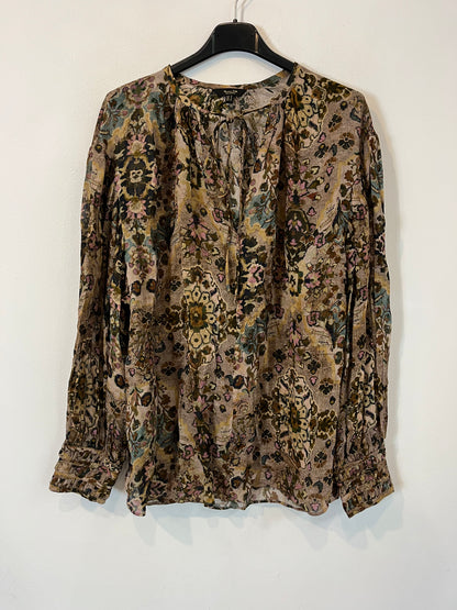 MASSIMO DUTTI. Flowy printed blouse. T.S.