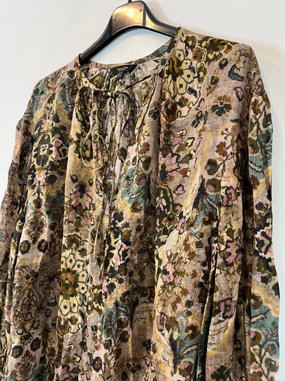 MASSIMO DUTTI. Flowy printed blouse. T.S.